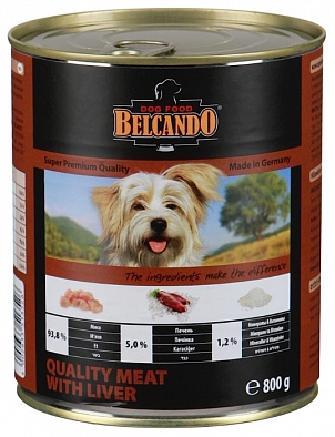 Консервы Belcando для собак Мясо с печенью - 800 г